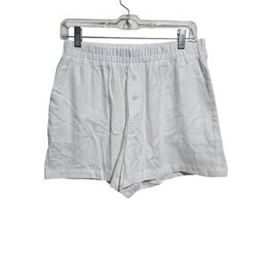 Happily Grey Shorts Womens Size Large White Boxer Shorts (974)